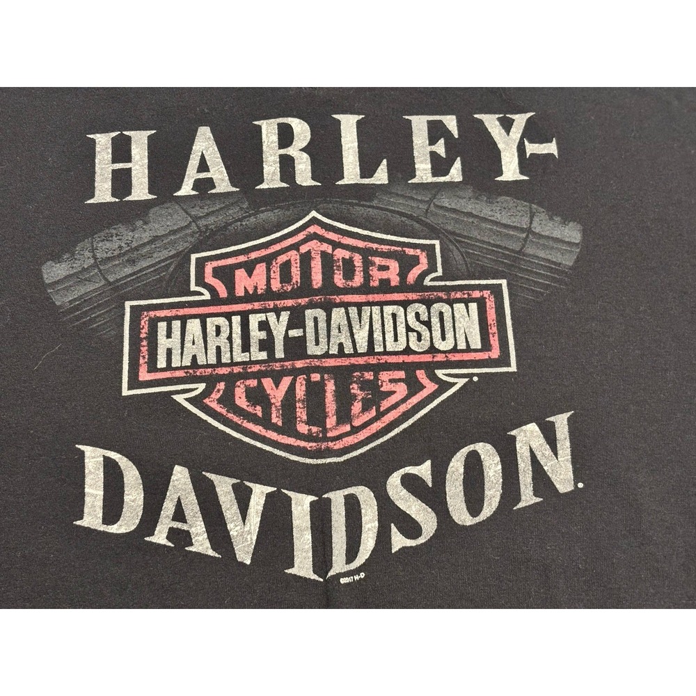 Harley Davidson Men's Black Short Sleeve T-Shirt El Paso TX Barnett Sz XL Logo - Picture 2 of 9